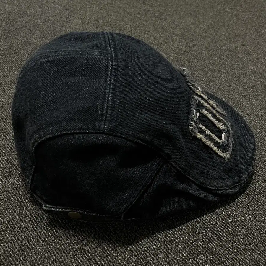 08 denim washing hunting cap(black)