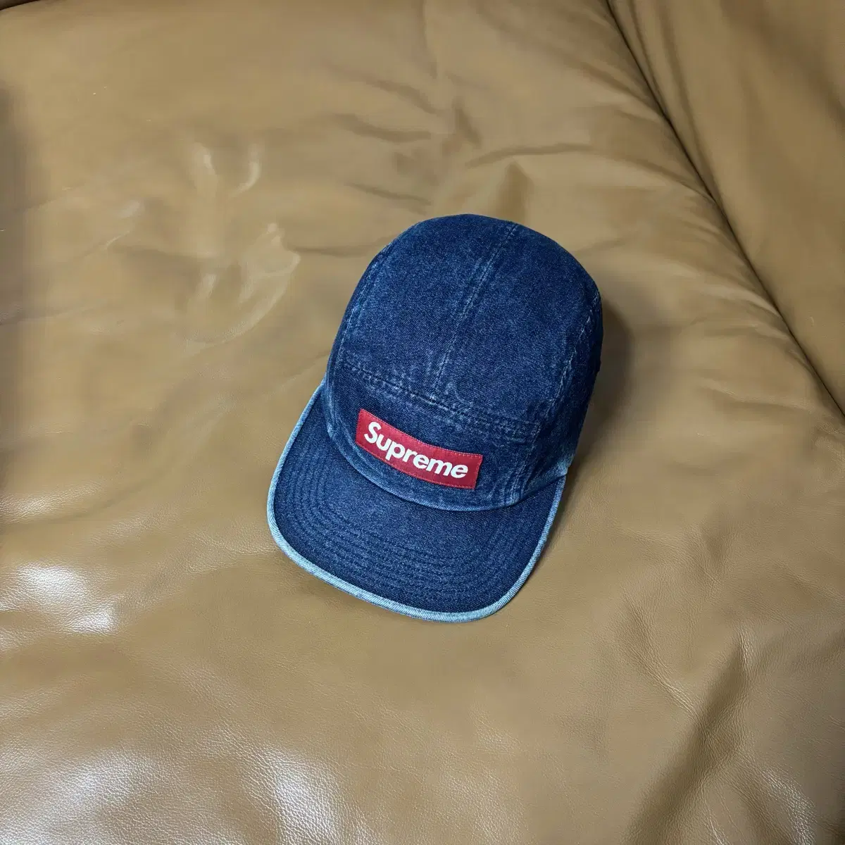 Supreme 슈프림 데님 캠프캡 모자 (Washed Denim)