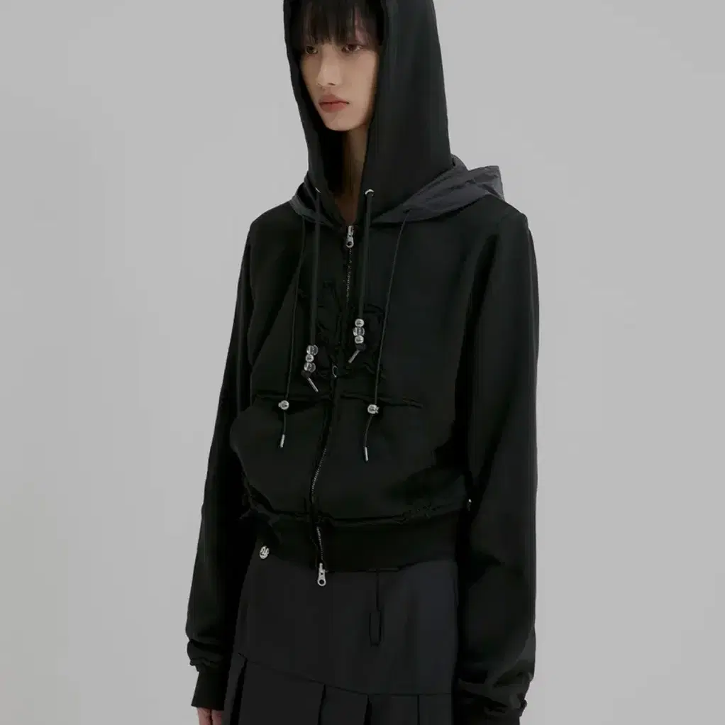 플레어업 후드집업 Layered Zip Hoodie