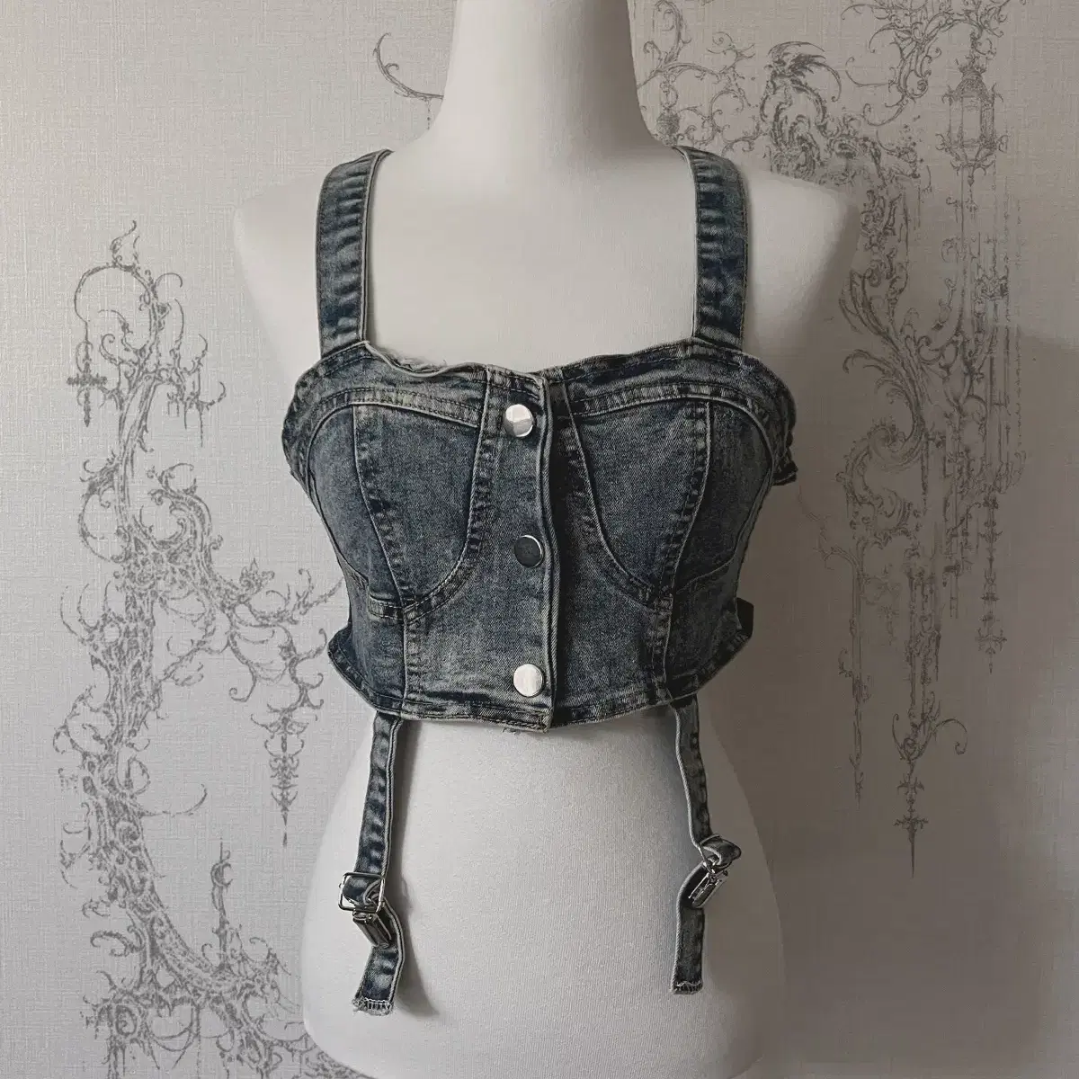 denim corset