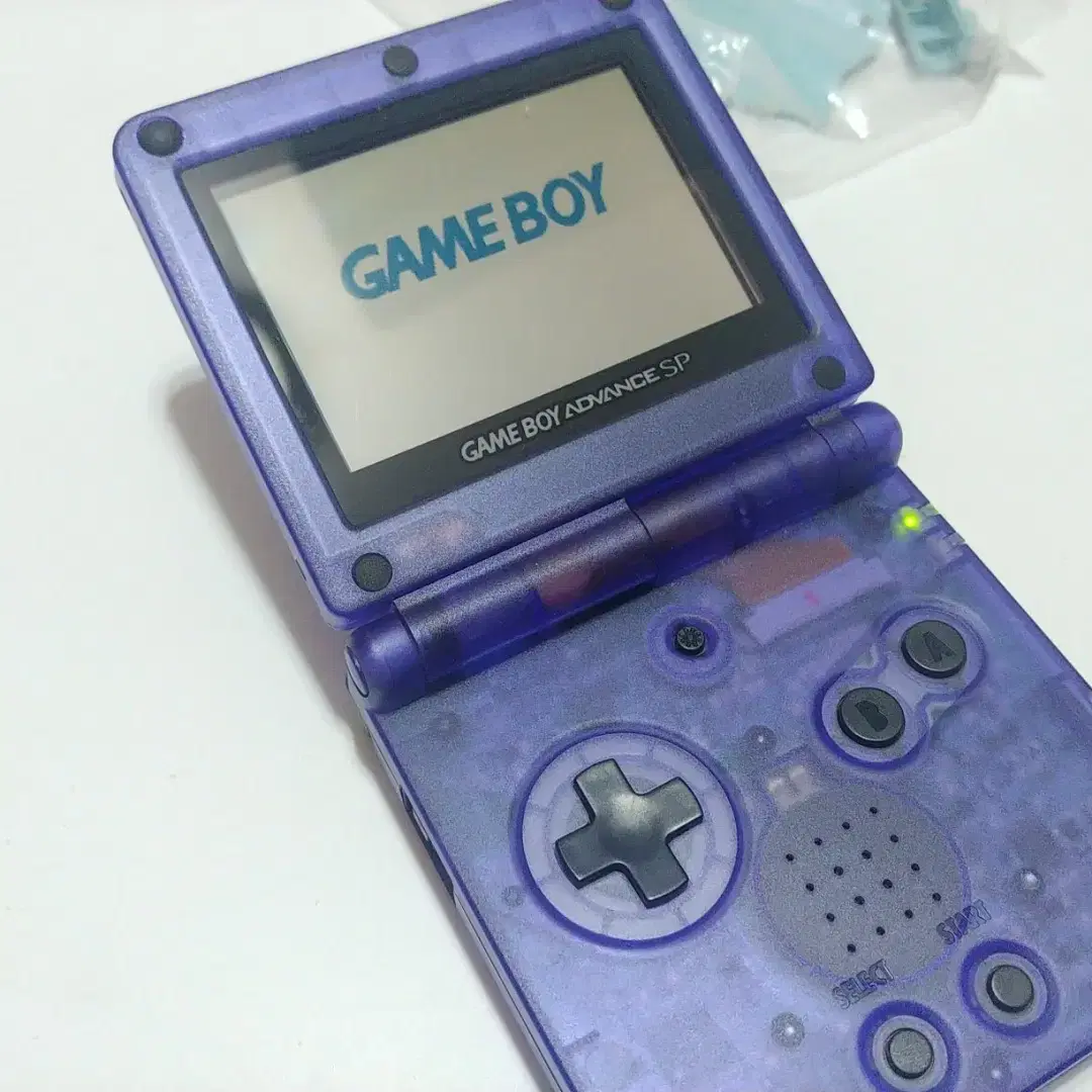 GBA SP 펄블루 박스셋 (케이스교체/순정케이스포함) +테스트용게임1개