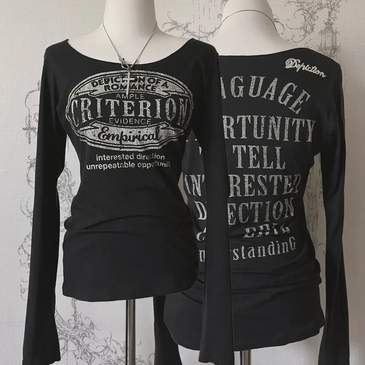 vintage lettering long sleeve