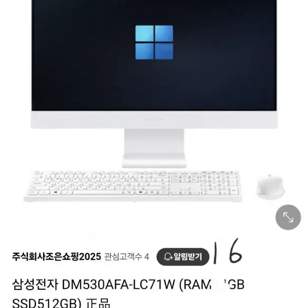 삼성 올인원 일체형pc DM530AFA-LC71W