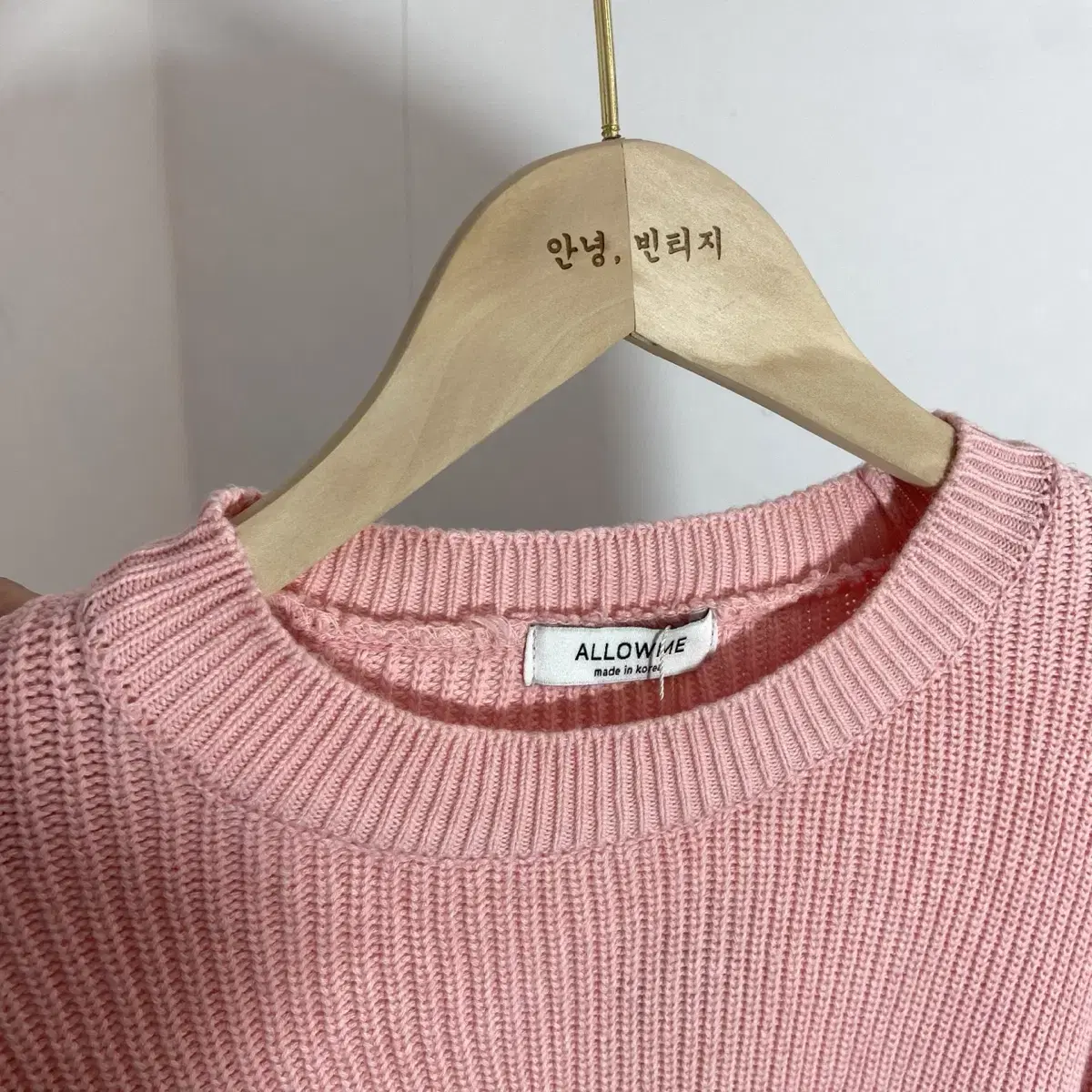 ALLOWME 봄 니트 반팔니트 L(95~100) Knit Top