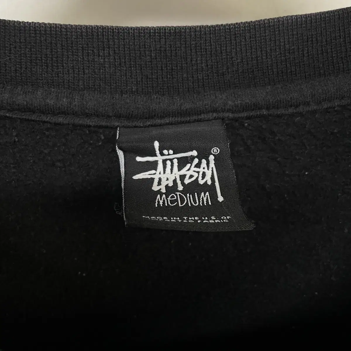 스투시 Stussy 월드투어 크루넥 맨투맨 블랙