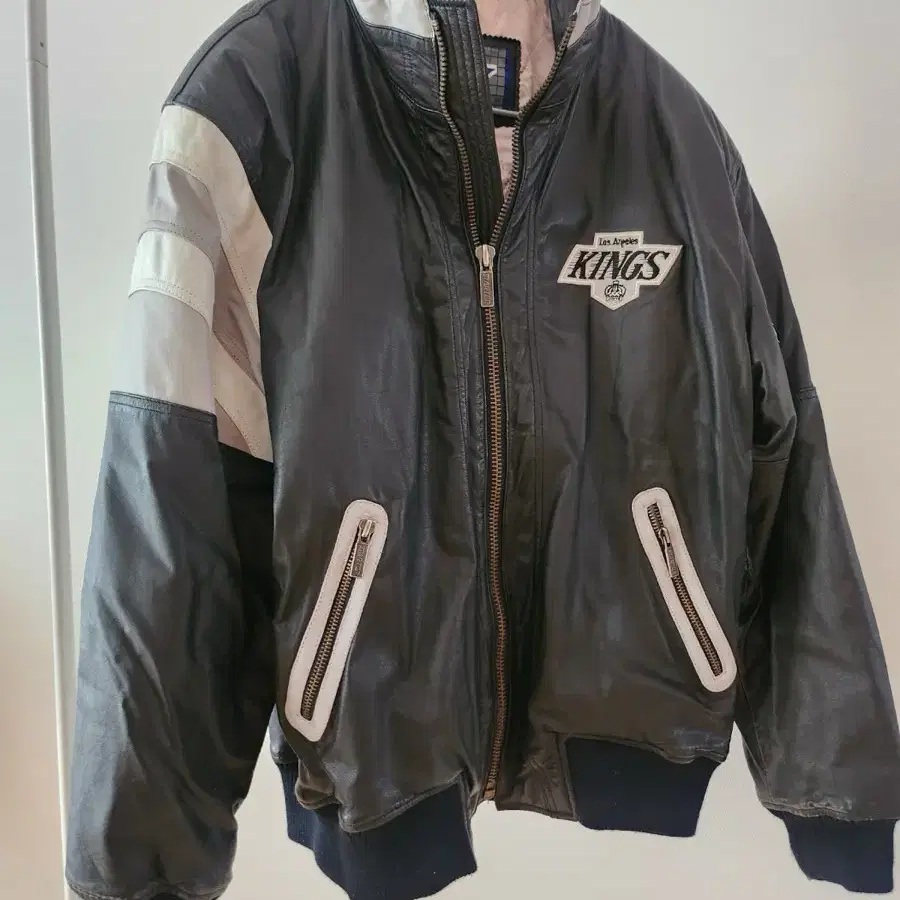 90s 빈티지 스타터 가죽자켓 LA Kings XL