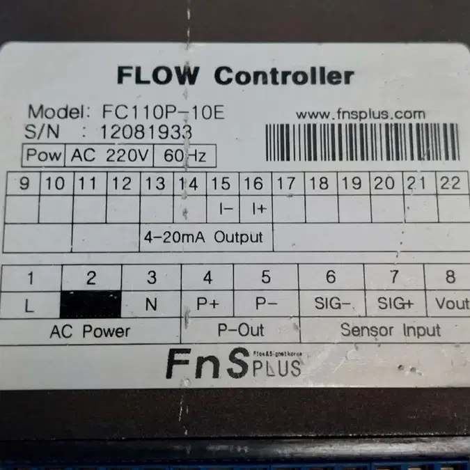 FnS Plus FC-110 FC110P-10E FLOW Control