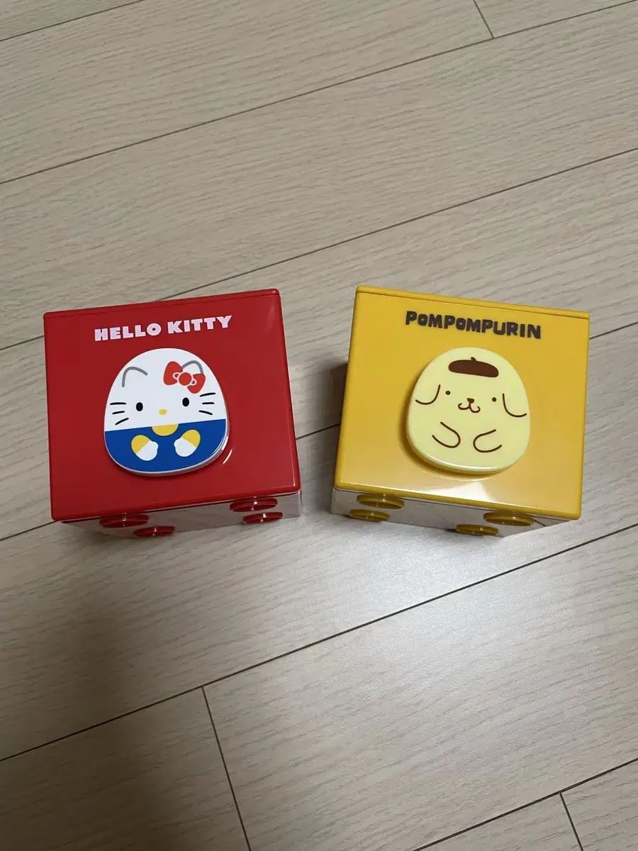산리오 키티 블럭 수납함 폼폼푸린 수납함