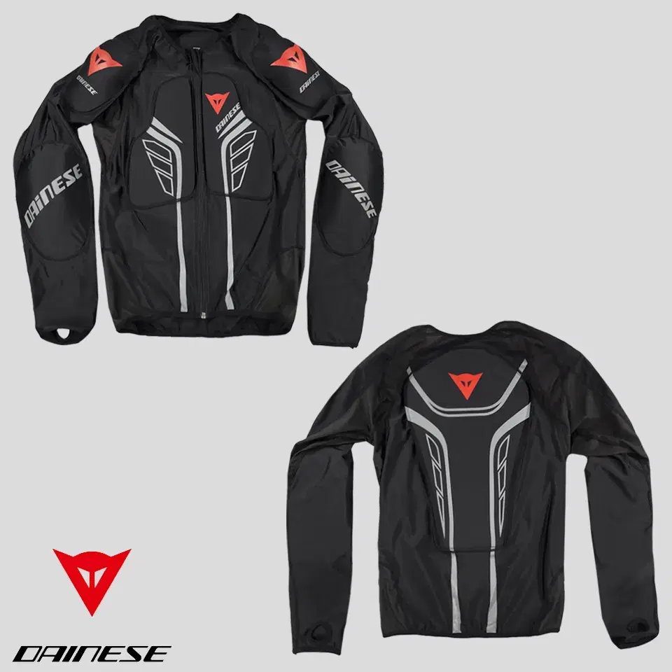 DAINESE 다이네즈 블랙 그레이 레드 프린팅 나일론 핑거홀 레이싱 하