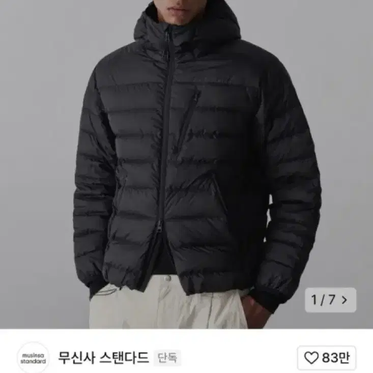 무신사 스탠다드 시티 레저 경량패딩 블랙 2xl (당일접수)