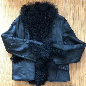 램 가죽 무스탕 코트 천연 가죽 M사이즈