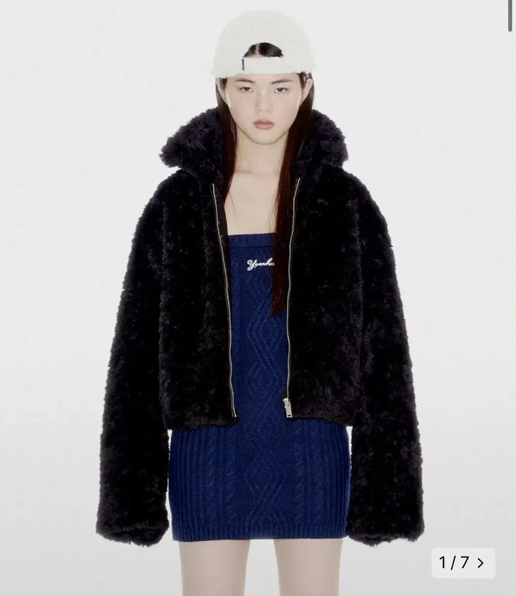 유희 YOUHEE SHEARING FUR JACKET BLACK