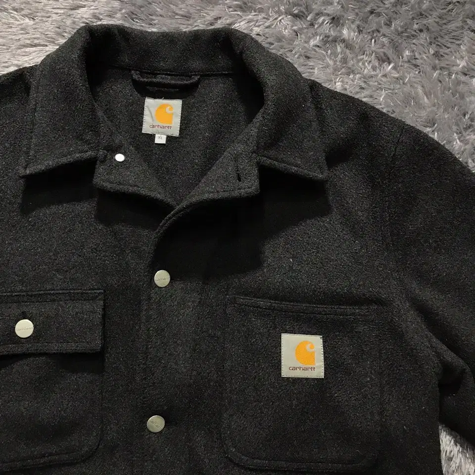 [XL, A급] 칼하트(CARHARTT) 차콜 길 코트