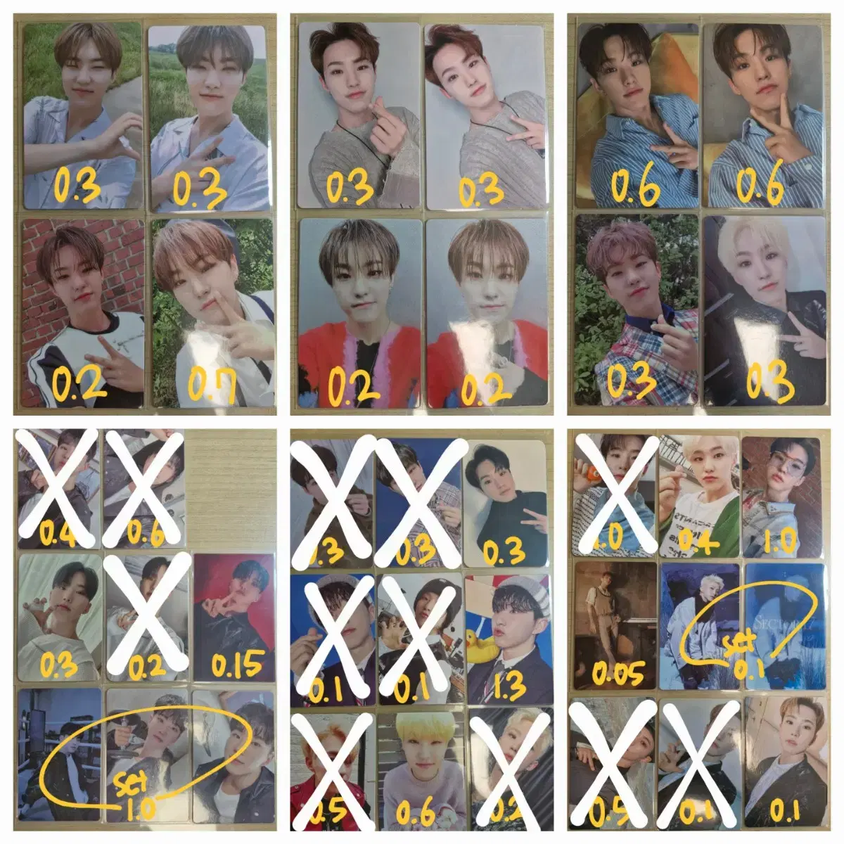 가격 내림 +이벤트) 세븐틴 호시 우지 도겸 승관 포카 대량 양도