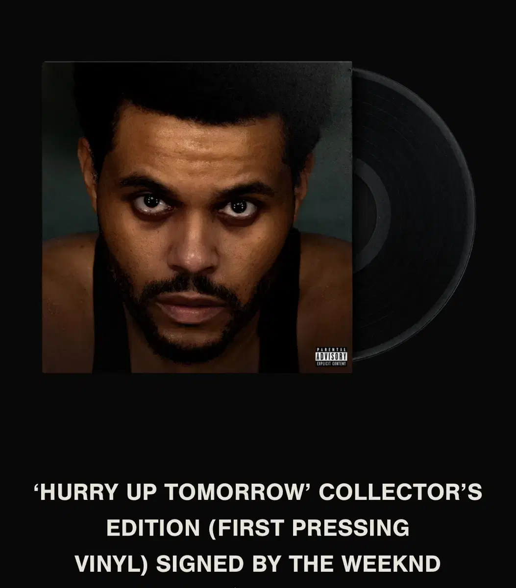 (미개봉 싸인반 LP) The Weeknd (더 위켄드) Hurry Up