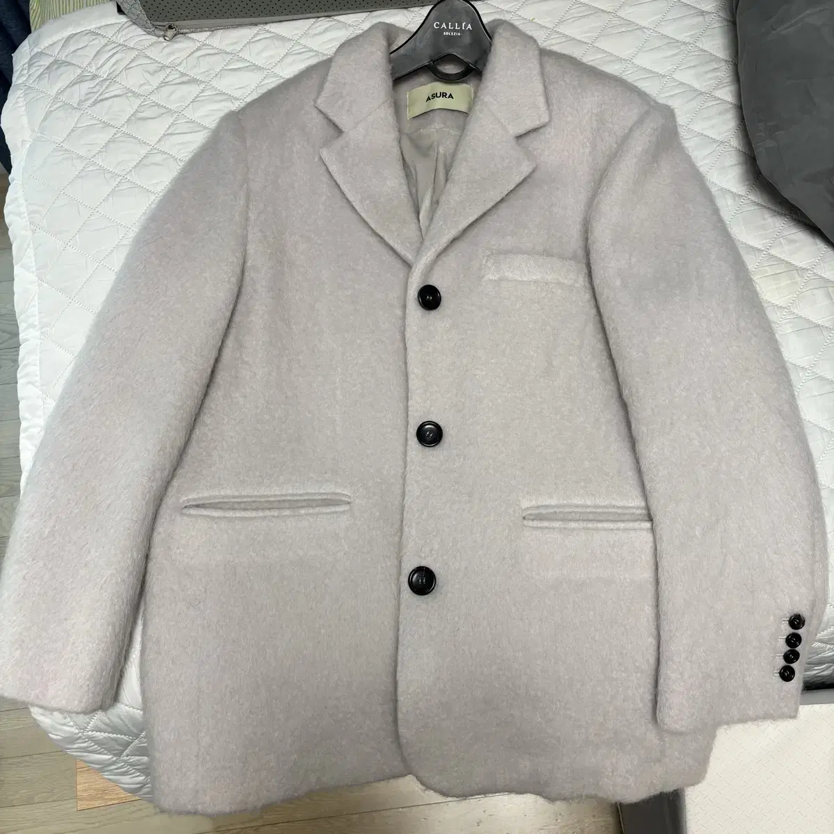 아수라 모헤어 울 자켓 MOHAIR WOOL JK(LIGHT GRAY)