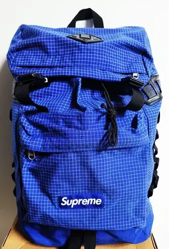 Supreme 09FW Blue Check Vintage Backpack Very Rare Item