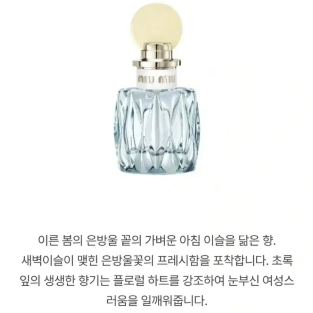 미우미우 로 블루 오 드 퍼퓸 30ml 한번뿌림