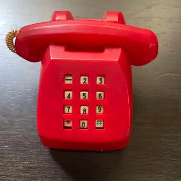 레트로 빨간색 전화형 연필깎이 12 버튼