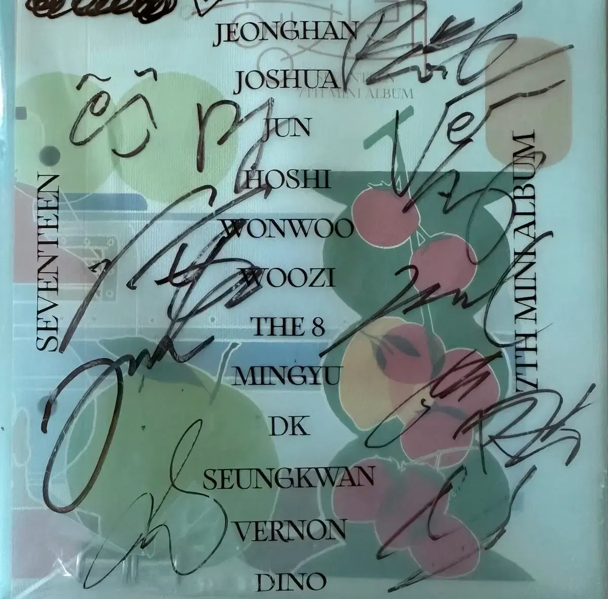 SEVENTEEN's signed album + autograph message