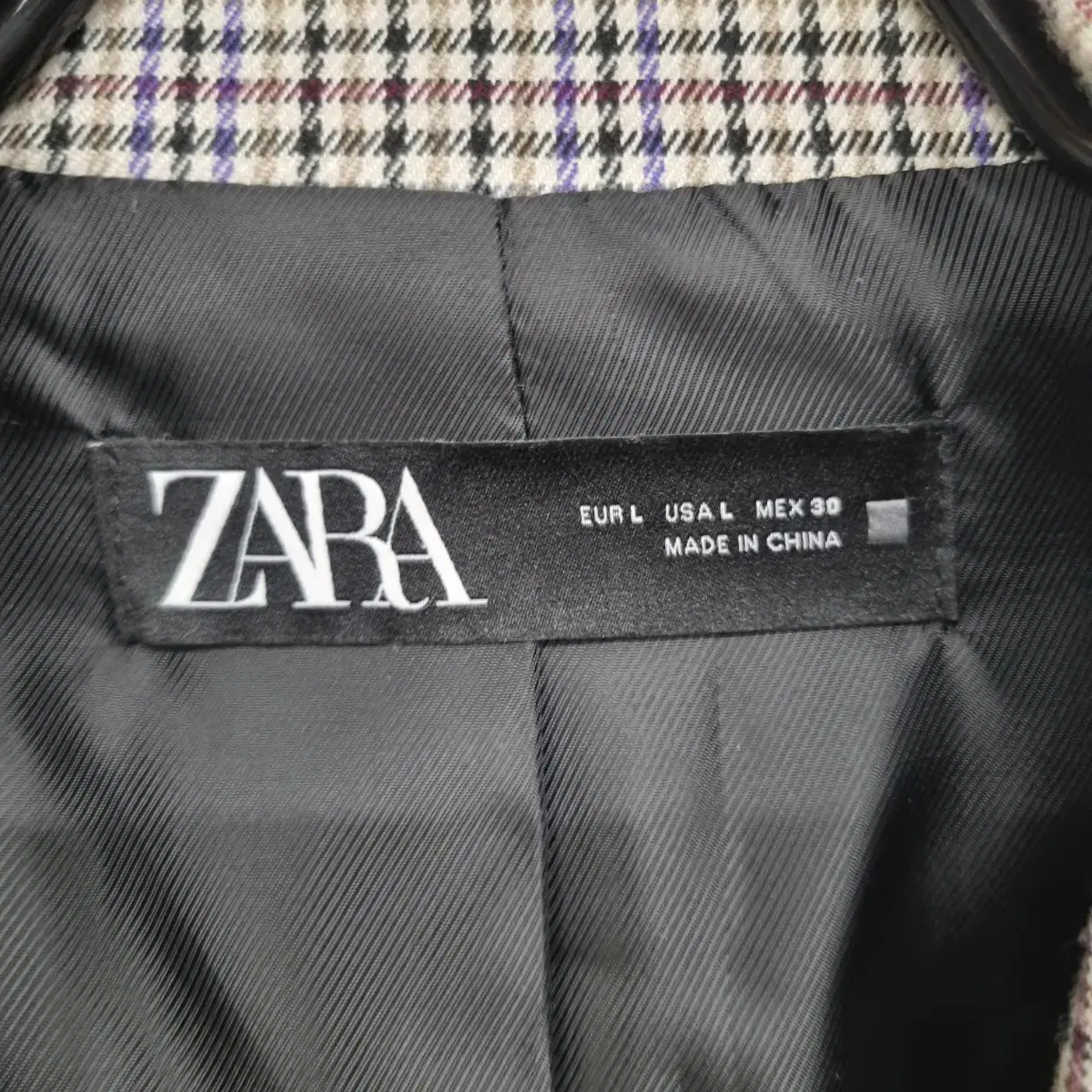 [여성77 size] ZARA 자라 간절기 체크 자켓 블레이저