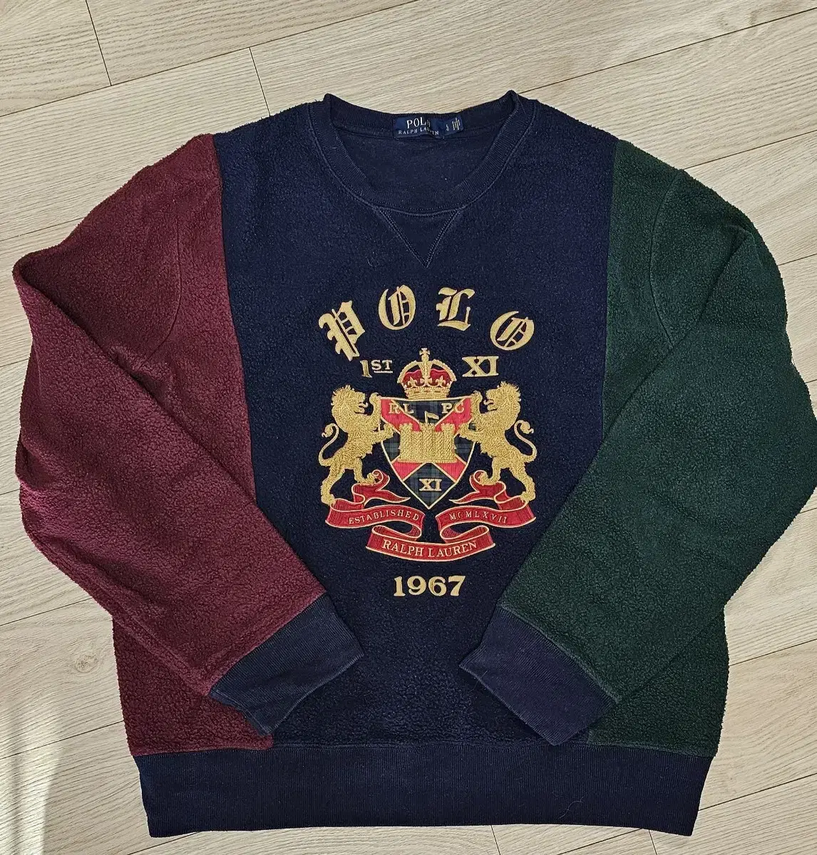 polo crest fleece sweat shirt L