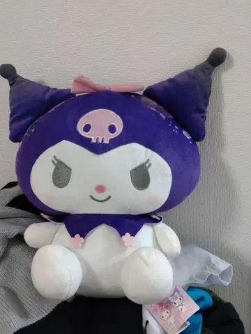 쿠로미 플라워&리본 빅 봉제 인형