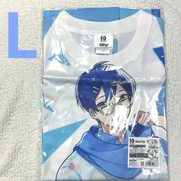 하츠네 미쿠 10주년 기념 KAITO 풀 그래픽 티셔츠 남성용 L사이즈
