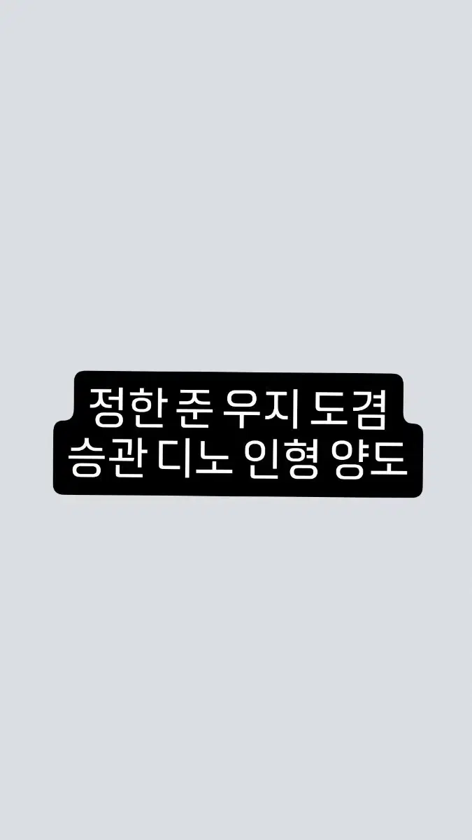 세븐틴 정한 민규 도겸 우지 승관 디노 인형 양도