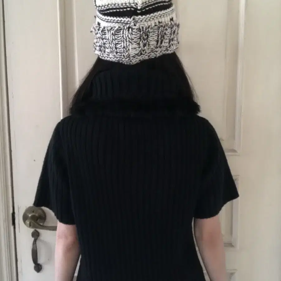 vintage pattern knit cap