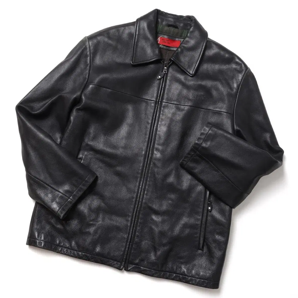 리바이스 Leather Zip-Up Jacket