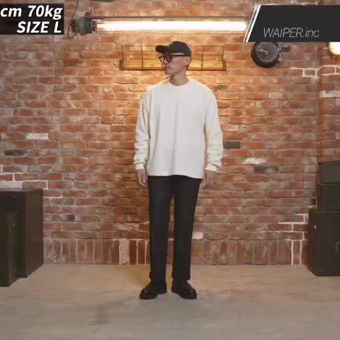 웨이퍼x스크린스타즈 콜라보 25SS L/S 크루넥 써멀 티셔츠 내추럴XL