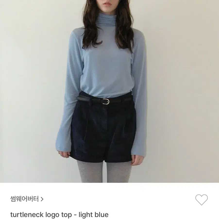 시눈 로즈 프릴 후드집업 멜란지 그레이/썸웨어버터 터틀넥 로고 탑