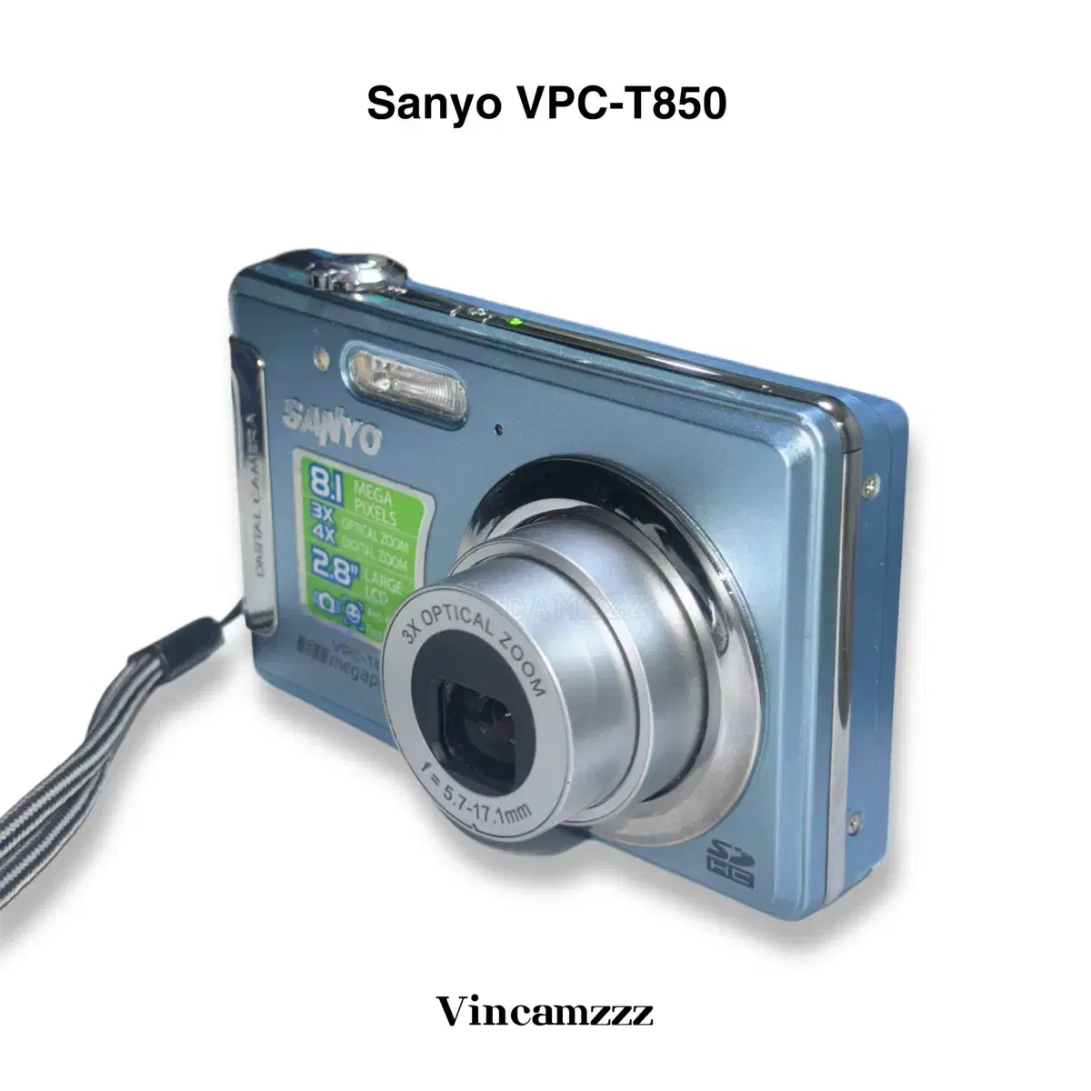 Sanyo 산요 VPC-T850 스카이 블루 디지털 카메라