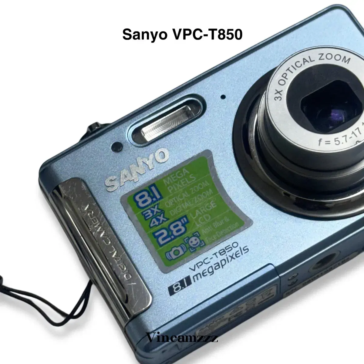 Sanyo 산요 VPC-T850 스카이 블루 디지털 카메라