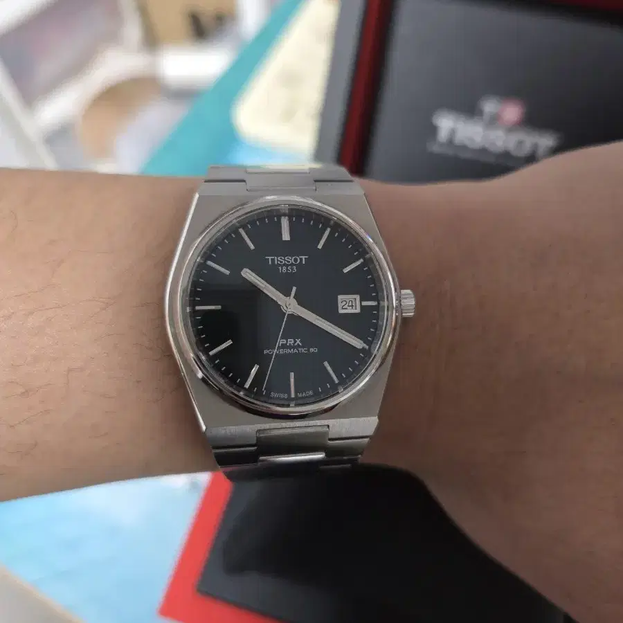 티쏘 prx 파워매틱 그린 40mm