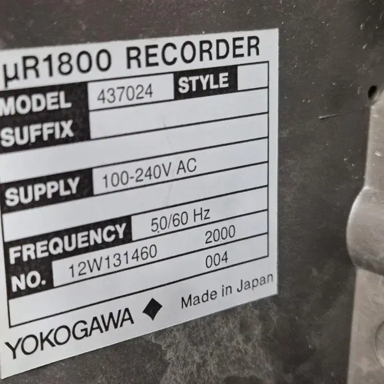 YOKOGAWA UR1800 Recorder 요코가와 레코더