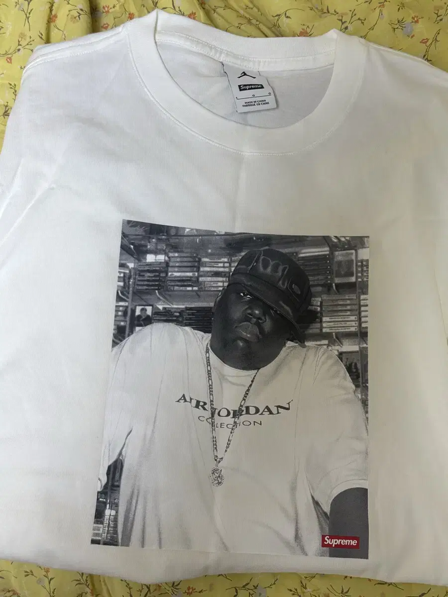 Supreme x Jordan Vign-Grey Short Sleeve White L