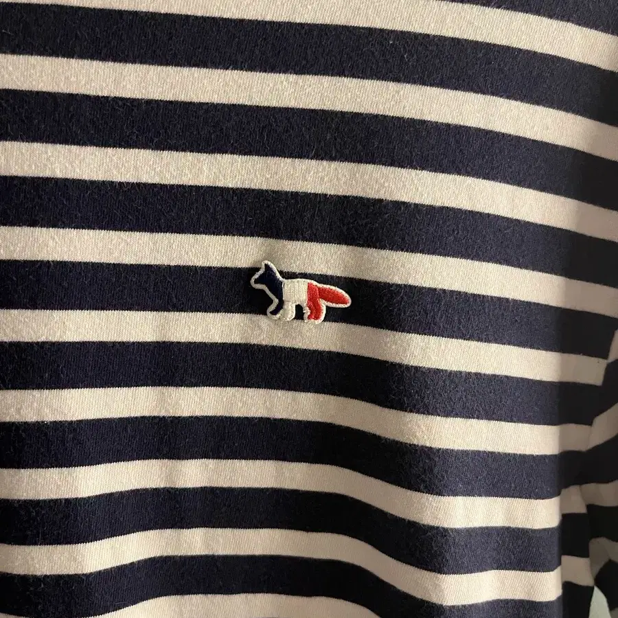 메종키츠네 긴팔 티셔츠 S maison kitsune stripe tee