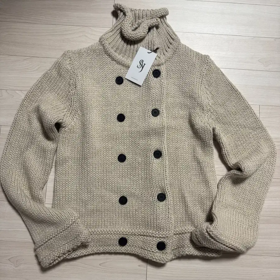 (무배) <시너진> DOUBLE BUTTON KNIT CARDIGAN