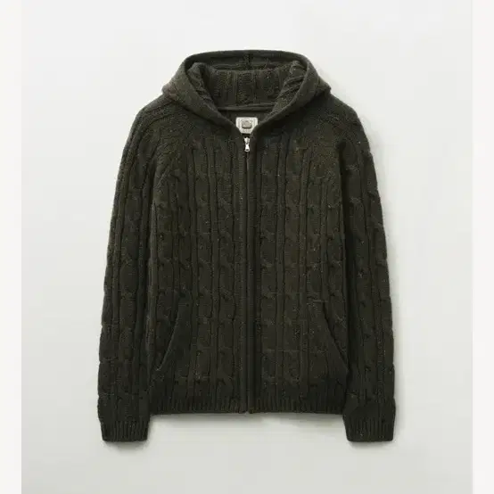 샵게드 CABLE HOODED ZIP-UP KNIT