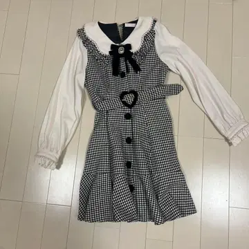 리즈리사 하운드투스 체크 원피스