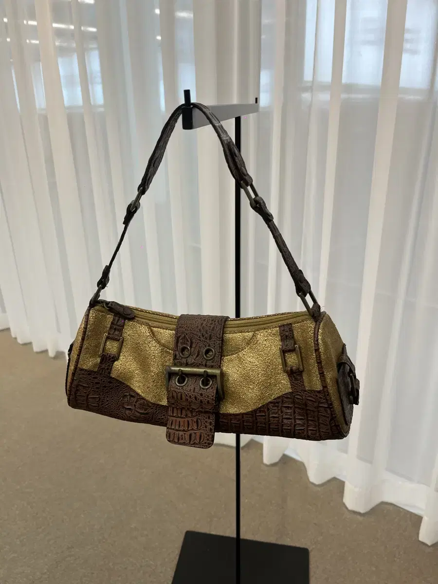 Gold & Brown Cylindrical Bags