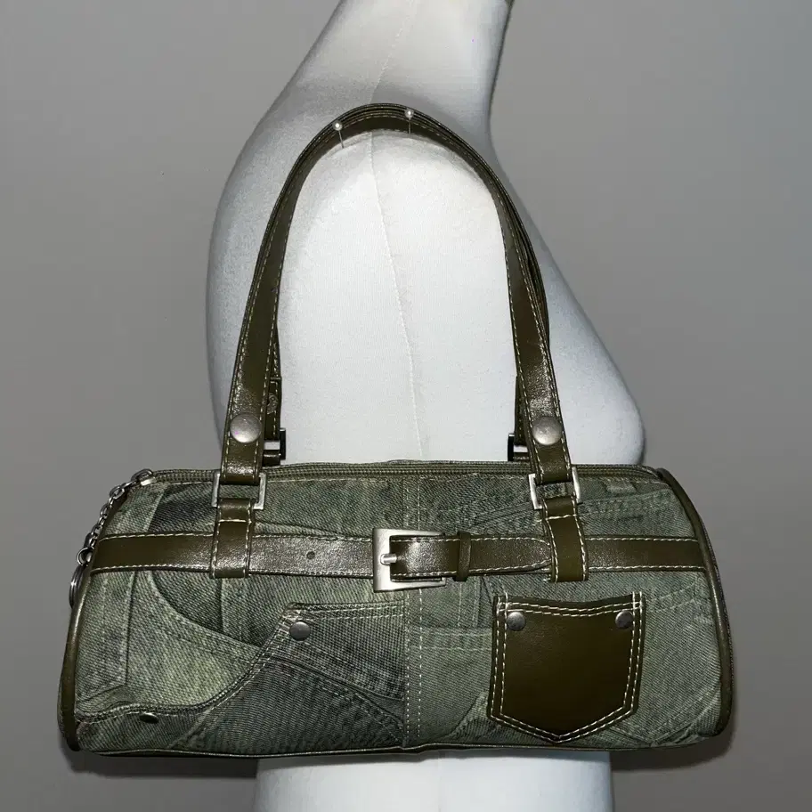 Vintage jeans khaki shoulder bag