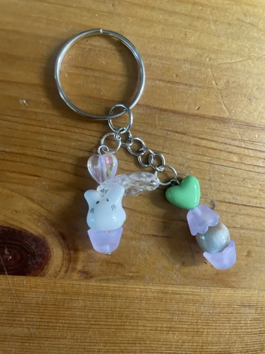 Lavender world rabbit keyring