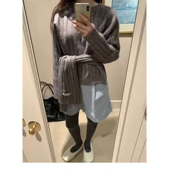 프릴리 DM. Serene knit Muffler Set