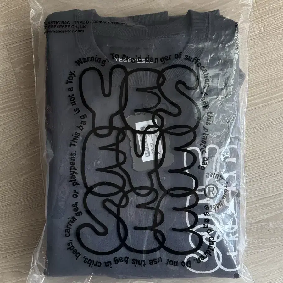 YESEYESEE XL 맨투맨 (CHARCOAL)