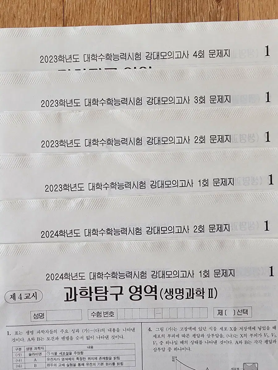 생명과학2 강대 모의고사 22회분