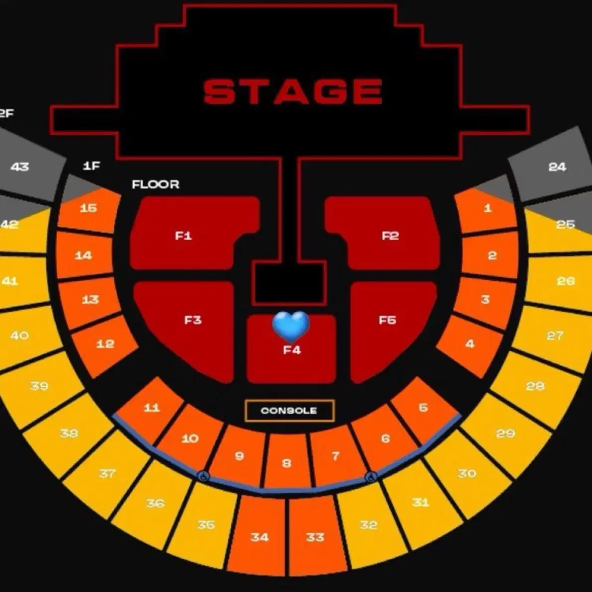 (토) 2NE1 콘서트 VIP F4 14열