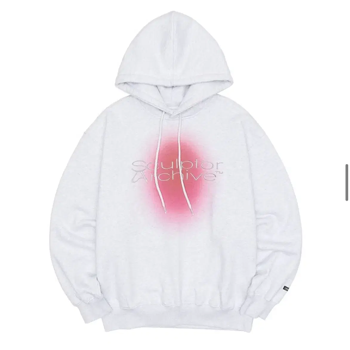 스컬프터 Colour Logo Hoodie White Melange